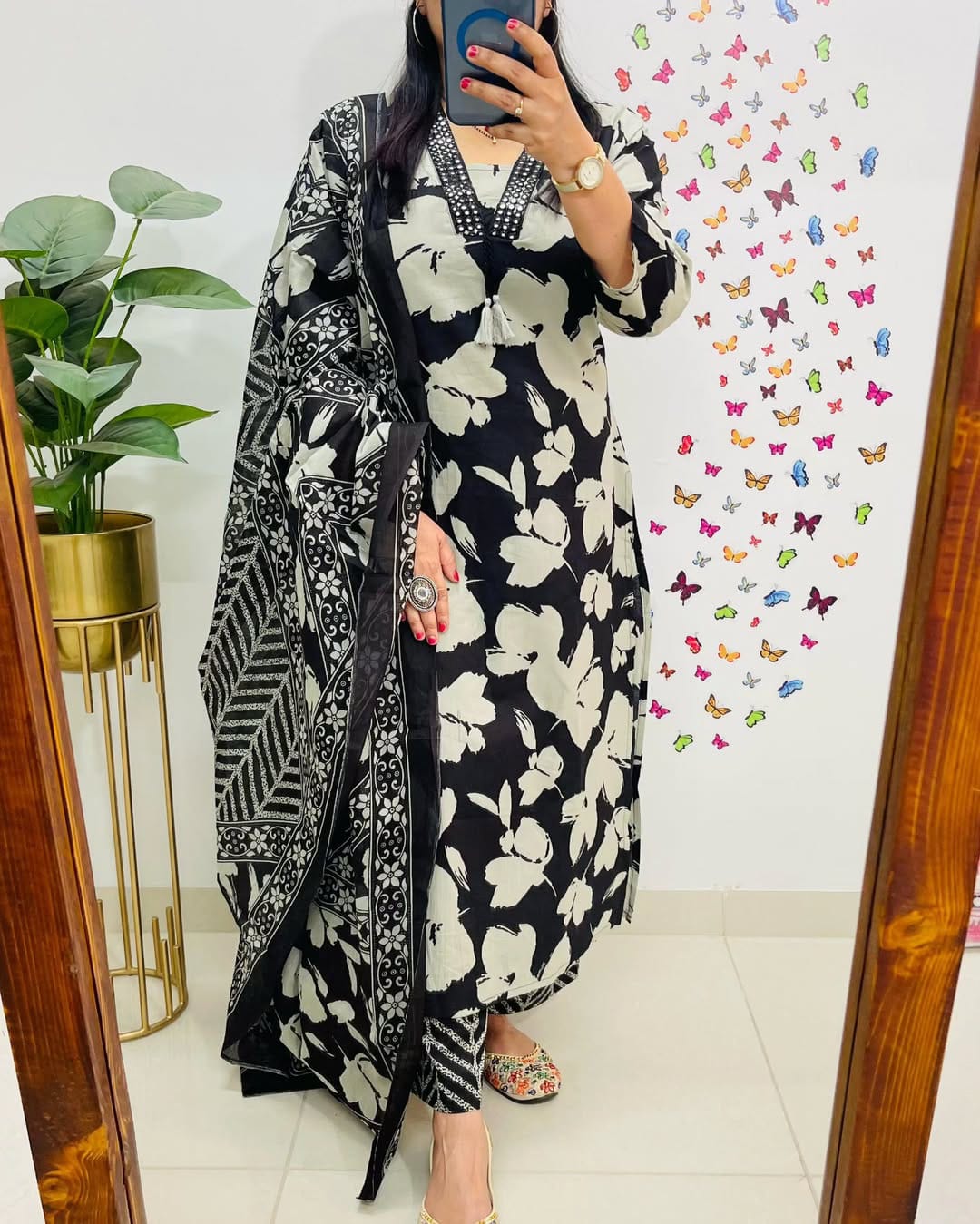 Pure Cotton Kurta and Pant With Dupatta