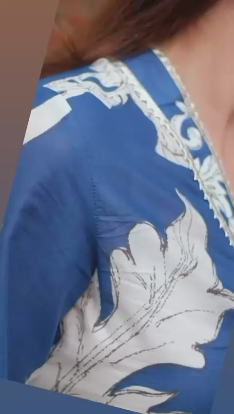 Sky blue Printed Kurta and Pant